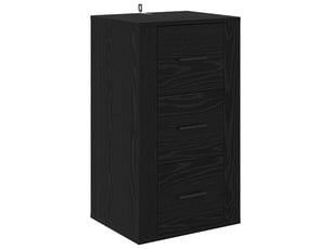 Buffet - bahut - meuble de rangement chêne noir 40 x 33 x 70 cm bois d'ingénierie