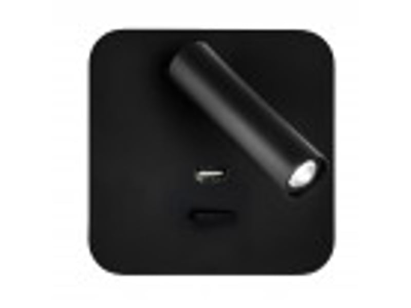  Applique murale fabrilamp giotto noir led intégrée 3 w 150 lm 4000 k 14x14x12 cm 171561C09 - Conforama B