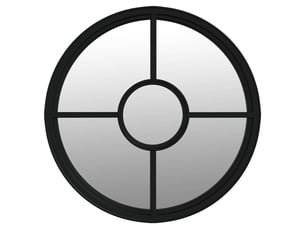 Miroir rond(e) à fixer coloris noir <strong></strong>  <strong></strong> - 40 cm x 40 cm
