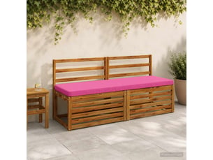 Lot de 2 coussins de banc, coussins d'assise vught 100 % polyester rose cf58048