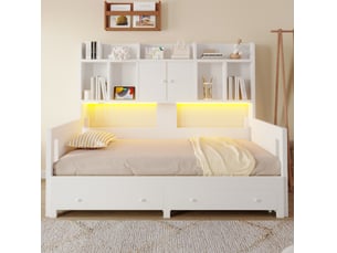 Lit extensible 90x190 cm VIVRYN coloris blanc