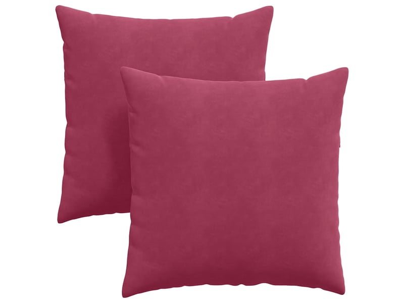  Lot de 2 coussins de canapé, coussins décoratifs bordeaux 80 x 80 cm cf59035  - Conforama A