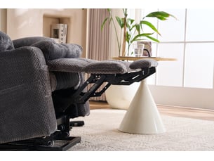 Fauteuil réglable électriquement 91x94x107cm - aide à la levée – massage, chauffage et repose-pieds extensible – flanelle - anthracite