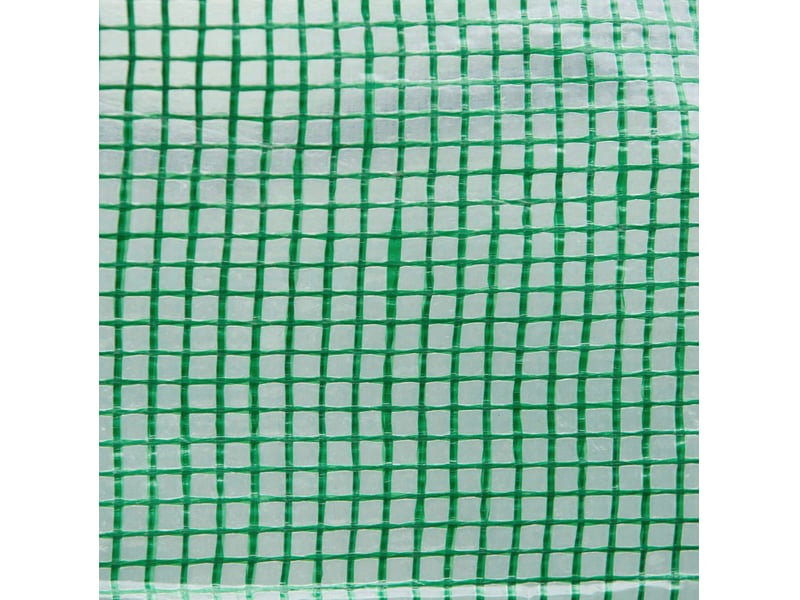 Serre tunnel de jardin 6x3x2 m verte en acier galvanisé, protection uv, à pied, porte enroulable - Conforama D