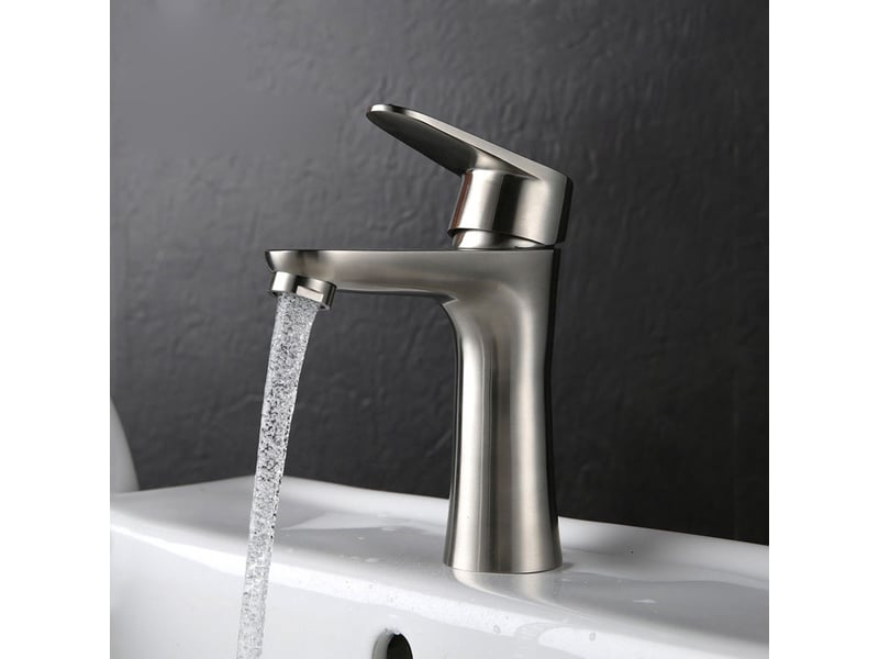  Robinet de salle de bain pour lavabo, robinet de lavabo à eau froide simple monté sur comptoir, robinet de salle de bain grue en acier inoxydable 304 - n-000820 N-000820 - Conforama C