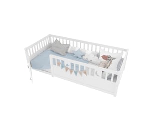 Lit simple 90x190 cm coloris blanc