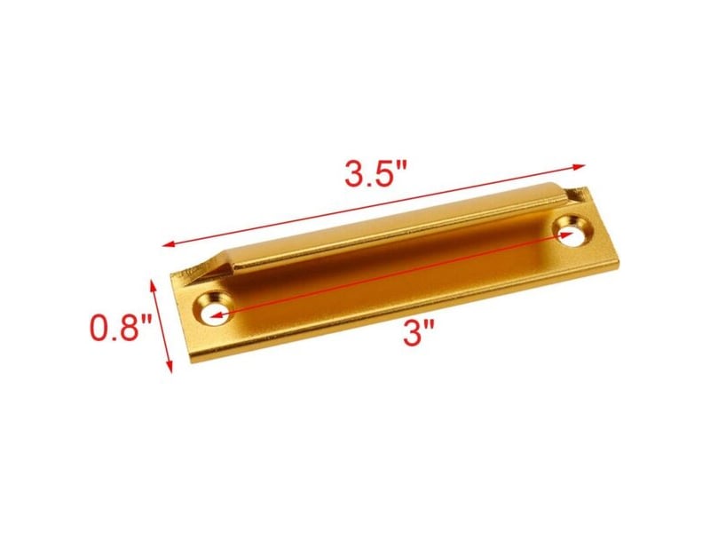  Poignées de porte coulissante en aluminium doré, poignées pour balcons, cuisines et tiroirs  - Conforama D