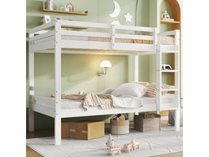 Lit superposé 90x200 cm SOGEU   coloris blanc