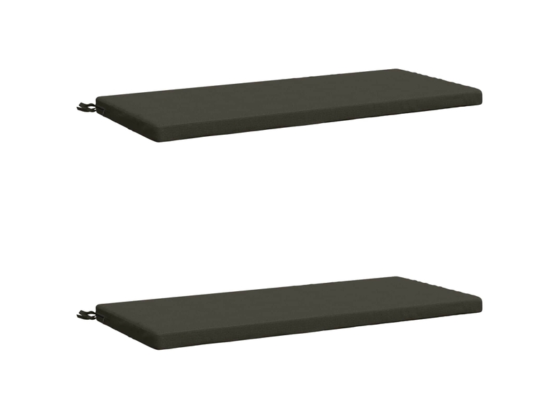  Lot de 2 coussins de banc, coussins d'assise soest 100 % polyester anthracite cf56765  - Conforama A