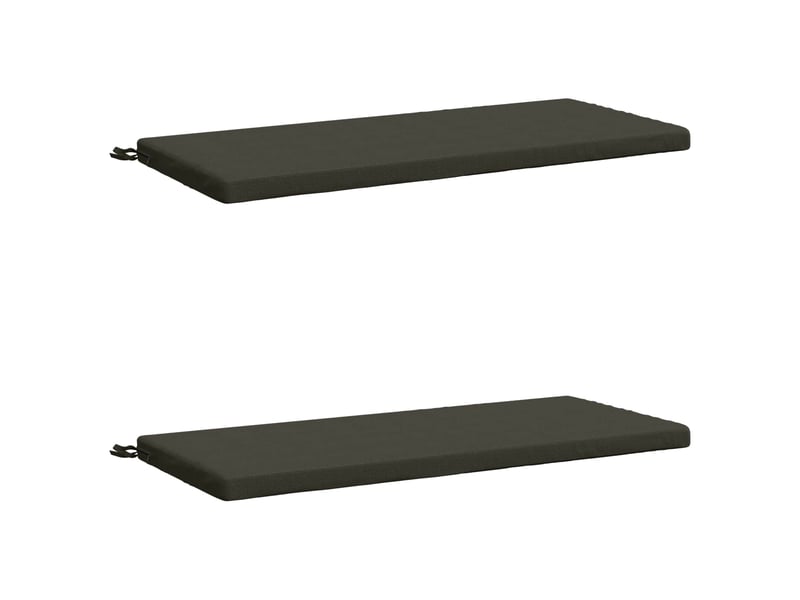  Lot de 2 coussins de banc, coussins d'assise soest 100 % polyester anthracite cf56765  - Conforama A