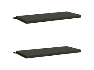 Lot de 2 coussins de banc, coussins d'assise soest 100 % polyester anthracite cf56765