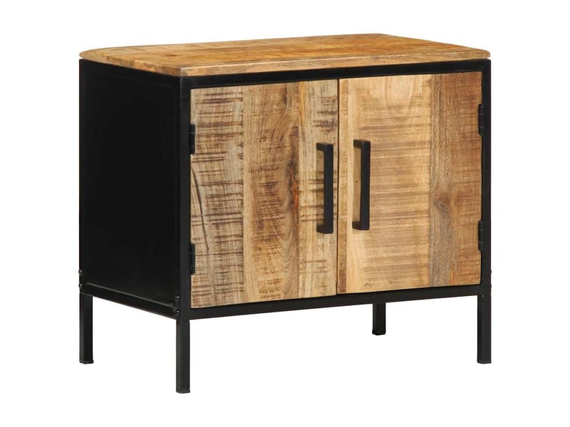  Table de chevet 2 pièces marron et noir 50 x 30 x 45 cm  - Conforama A