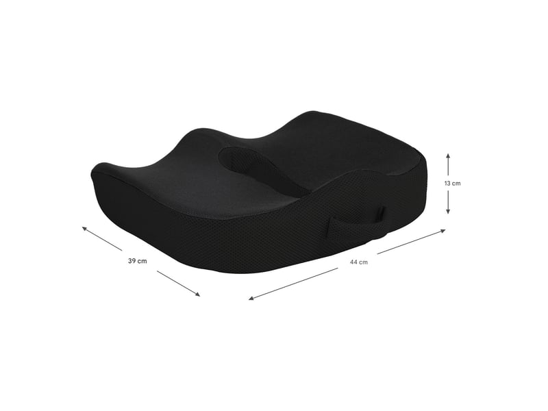  Coussin d'assise ergonomique à mémoire de forme noir 44x39x13 cm  - Conforama C