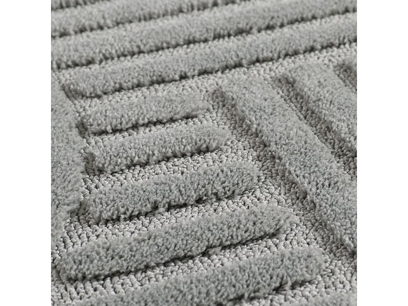 Tapis rond à relief lena gris 200x200cm ART2002001121SILVER - Conforama E