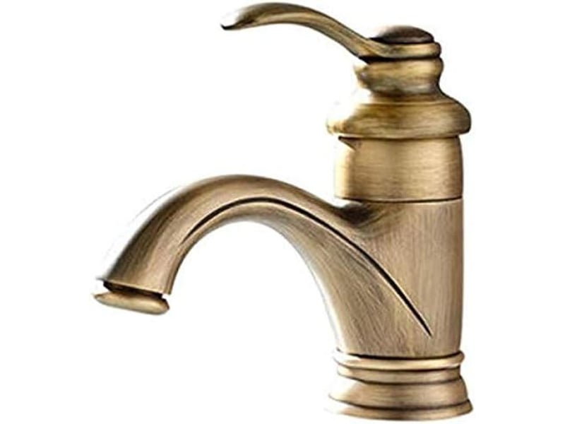  Robinet de lavabo en laiton massif pour eau chaude et froide – cartouche en céramique durable – économie d'eau PPL000877TBY - Conforama A