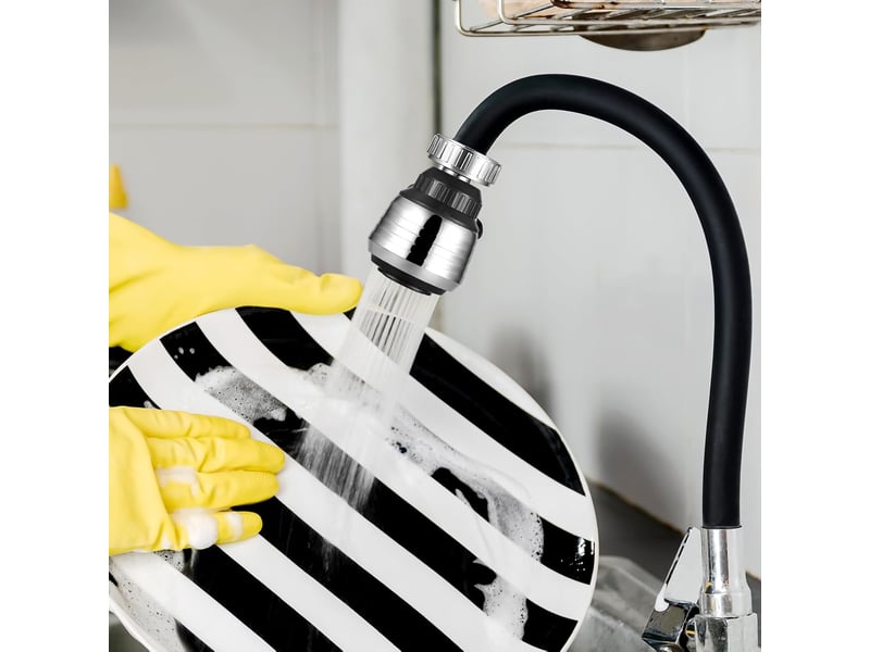 Extension robinet flexible rotative degrés, aérateur tuyau pour évier cuisine - Conforama E