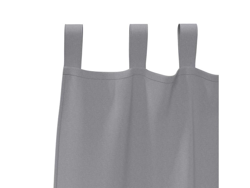  Lot de 2 rideaux occultants, rideaux black-out avec anneaux gris clair 175 x 140 cm cf44638  - Conforama E