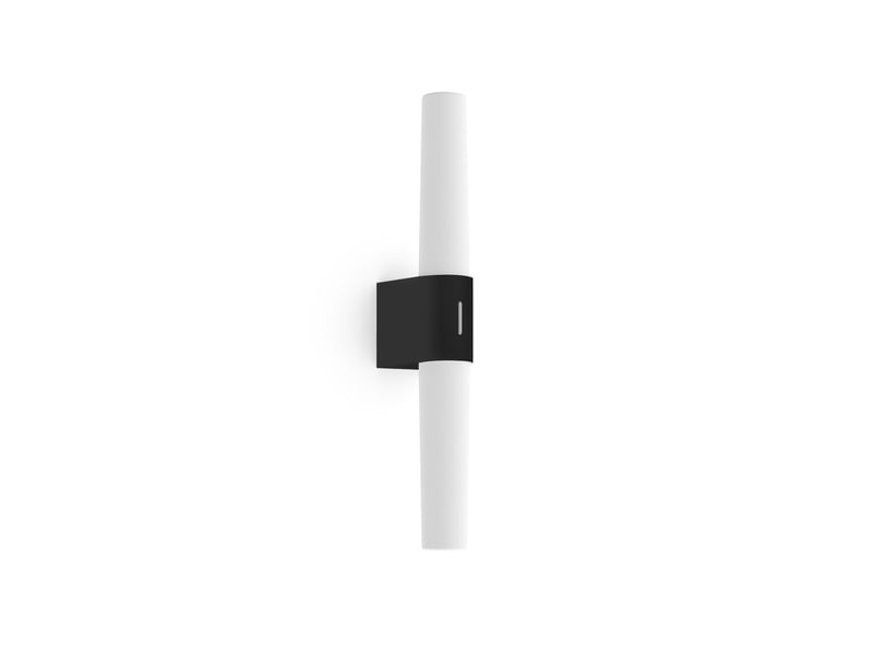  Applique murale intérieur, salle de bain led intégrée, helva double basic en plastique noir, ip44, nordlux 2015311003 - Conforama A