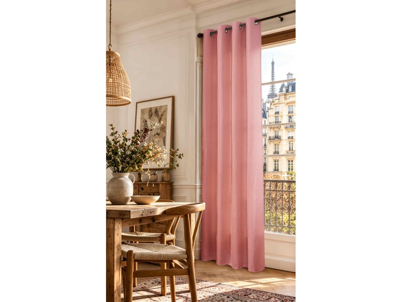  Lot de 2 rideaux à œillets 140 x 240 cm victoria fils teints jacquard  - Conforama B