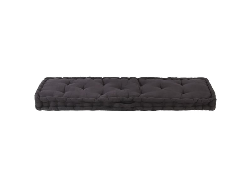  Coussin de plancher de palette coton matelas de sol 120x40x7 cm noir dec021807  - Conforama D