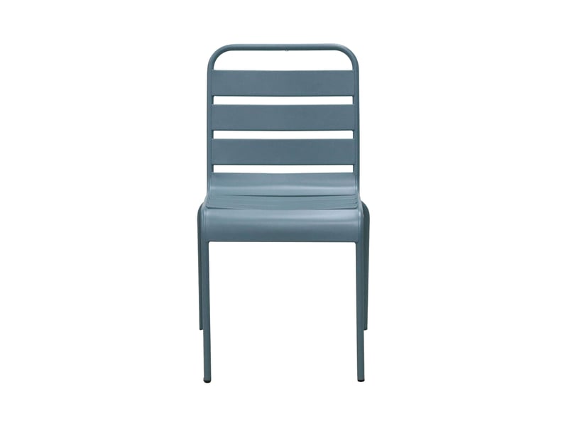  Ensemble table de jardin + 6 chaises en métal bleu gris - baca  - Conforama E