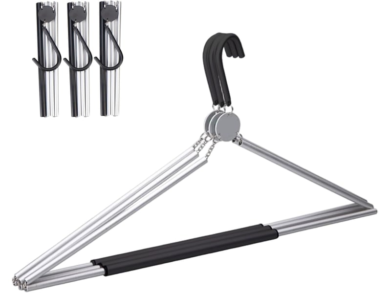 Crochets muraux 3pcs pliant pliables pour les voyages, cintres de voyage pliables pour valise, alliage en aluminium léger portable pour un voyage d'affaires, caravan, gris - Conforama A