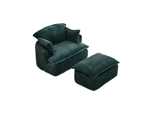 Fauteuil convertible ULEVR  Velours côtelé vert vendu A l'unité