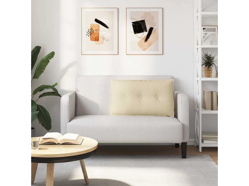 Coussin de dos, coussin de dossier crème 80 x 19 x 50 cm tissu cf54638 - Conforama D