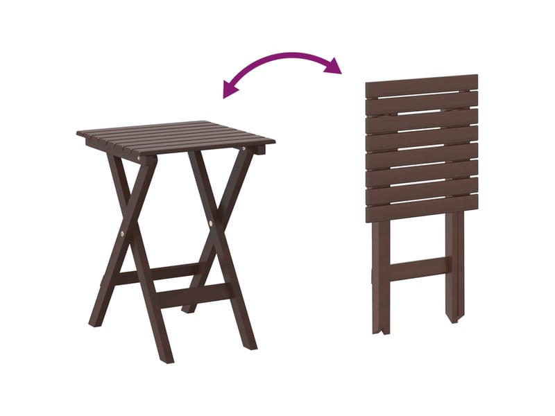  Fauteuil à bascule relax pour salon avec petite table pliable en bois de peuplier marron dec028862  - Conforama D