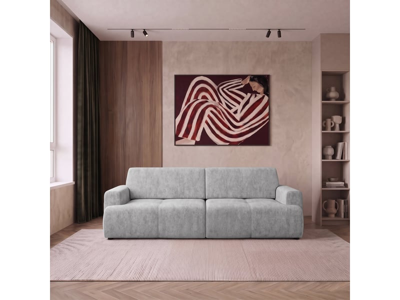  Selsey cobbly - canapé convertible - 244 cm - chenille onyx gris Cobbly - Conforama B