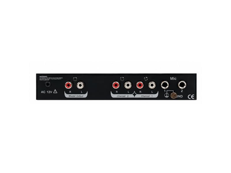 Hq power promix50u table de mixage mp3 stéréo 2 canaux, 2 entrées micro et 1 entrée usb, sono dj  - Conforama C