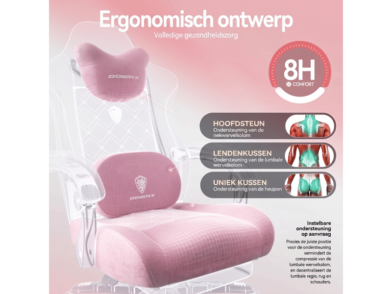  Fauteuil de bureau et gaming ergonomique – modèle large – fonction chauffage et massage – soutien lombaire – accoudoirs – repose-pieds – gris  - Conforama C