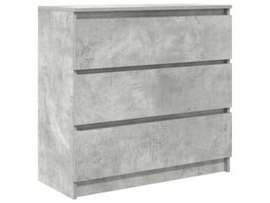 Buffet - bahut - meuble de rangement gris béton 80x35x76 cm bois d'ingénierie