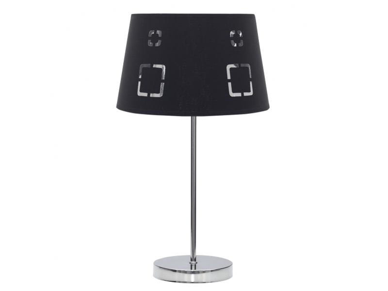  Fabrilamp celaya lampe à poser noire en métal et tissu, 1 x e14, 43 cm 122171009 - Conforama A