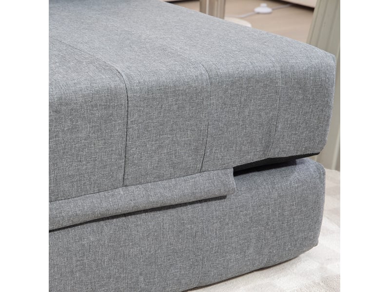  Canapé-lit pliant 2 en 1 138x80x50 cm 2 places gris  - Conforama D