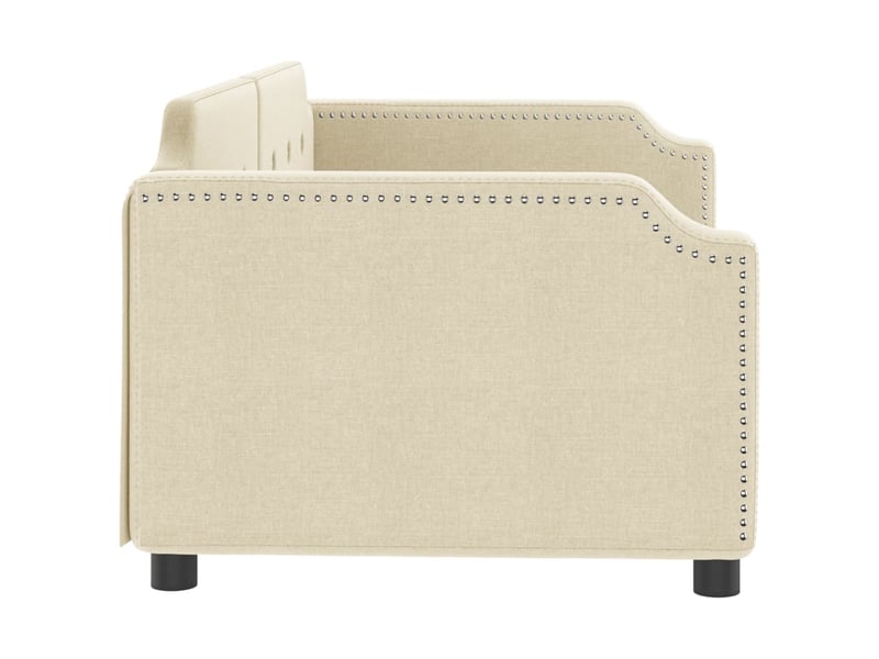  Lit simple- lit adulte -  lit de repos sans matelas crème 80x200 cm tissu  - Conforama C