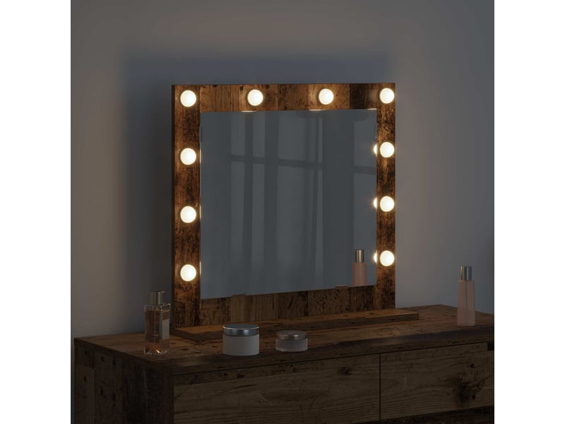  Miroir de vanité, miroir de coiffeuse bois ancien 60 x 55 x 18 cm rectangulaire cf62745  - Conforama C