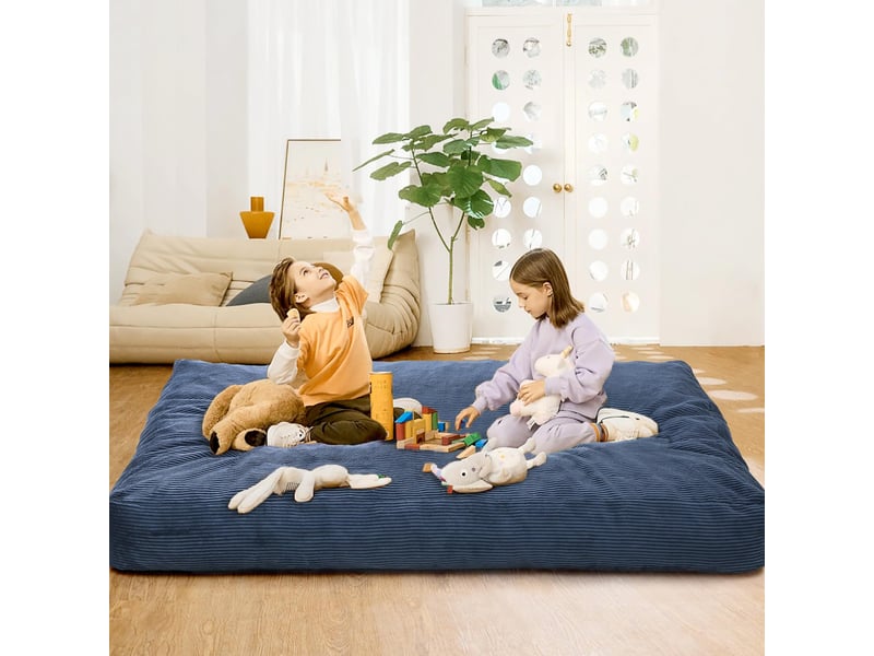  Chaise-lit 2 en 1 – canapé se transformant en matelas grande taille, remplissage haute densité – bleu 200x150x25 cm PHO_13926H0V - Conforama D
