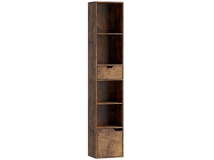 Bibliotheque coloris  marron 6 étagère(s) MEULVA  - 30 cm x 158 cm