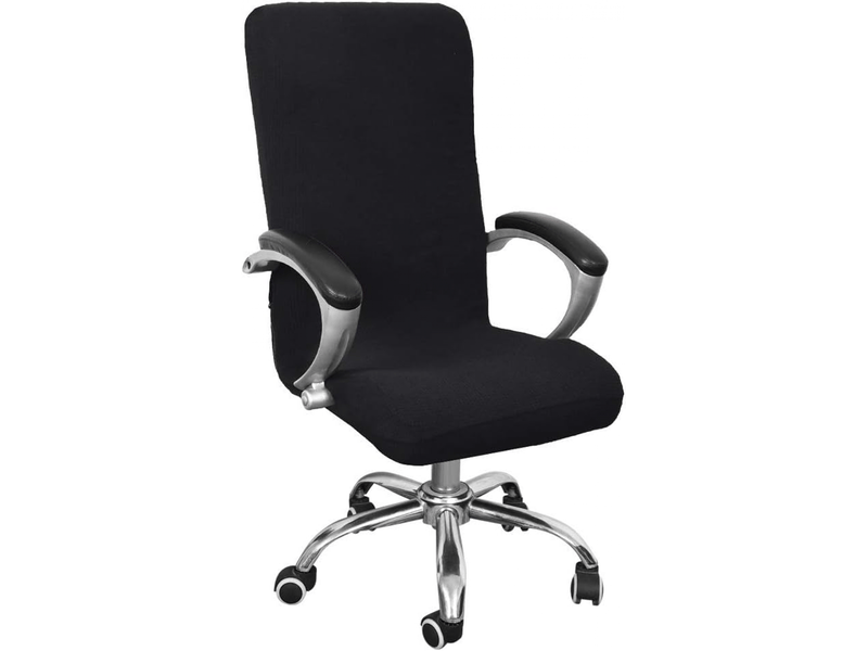  Housse de chaise de bureau universelle en microfibre élastique lavable avec accoudoirs élastiques pour fauteuils de direction confortables noir, tai XLH-ZLS-009306ZLS - Conforama A