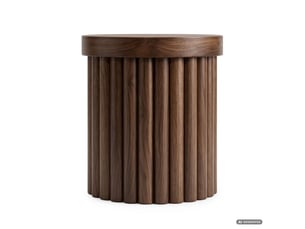 Table basse rond(e) coloris marron AKORD TINO - 40 cmx40 cm