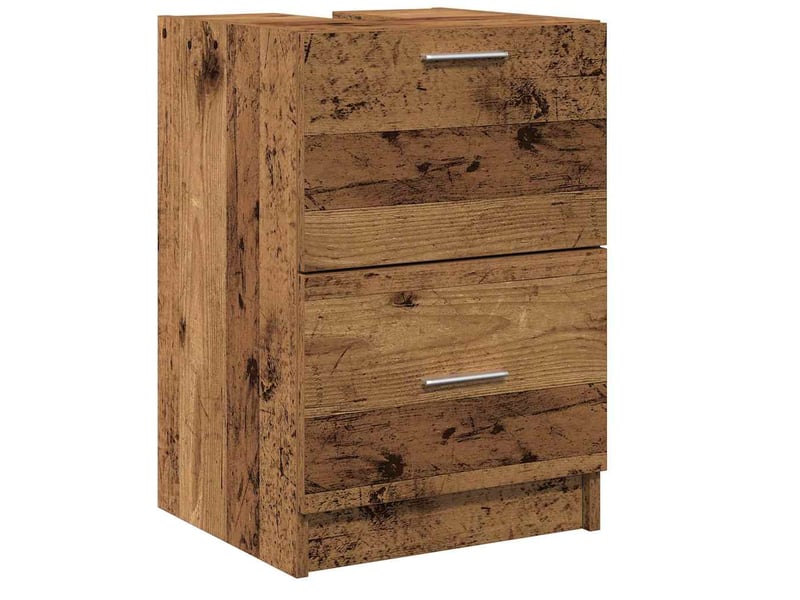 Cabinet de salle de bain, armoire salle de bain bois ancien 40 x 37 x 59 cm cf65261 - Conforama A