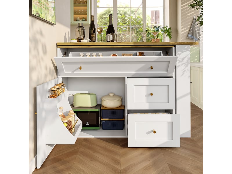  Table de bar blanc - 204cm mdf et métal table de bar blanc - Conforama E