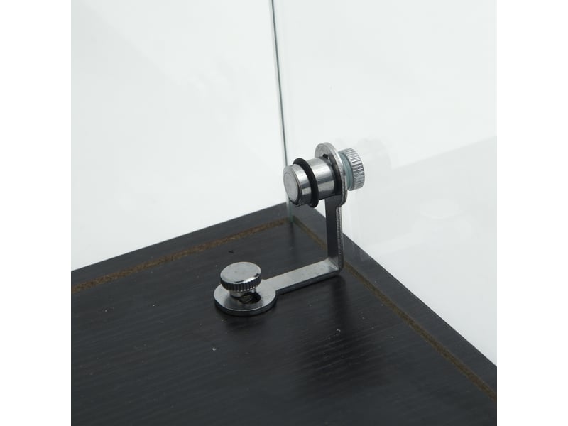  Vitrine pour collection, meuble de rangement avec led, 4 étages et 2 portes, pour objets de collection, livres, noir,80x36x164cm  - Conforama W