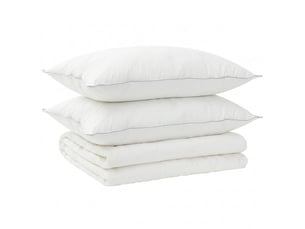 Ensemble de couette et d'oreiller 3 pcs - duvet 135x220 cm été 200 gsm