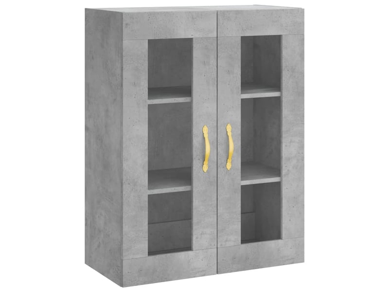  Buffet haut - bahut - meuble de rangement gris béton 69,5x34x180 cm bois d'ingénierie  - Conforama E