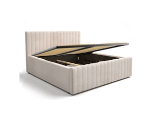 Lit coffre 160x200 cm MEUBLORAMA coloris beige