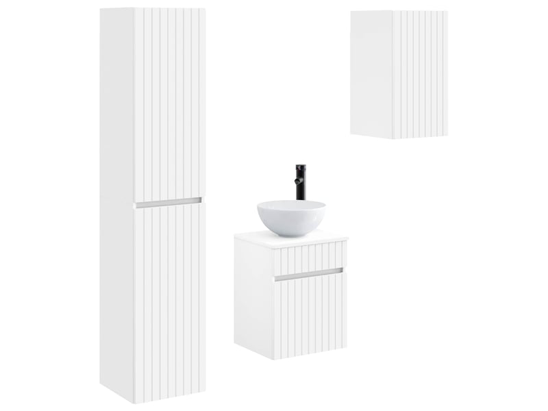  Ensemble de mobilier de salle de bain 3 pc blanc cf64246  - Conforama A