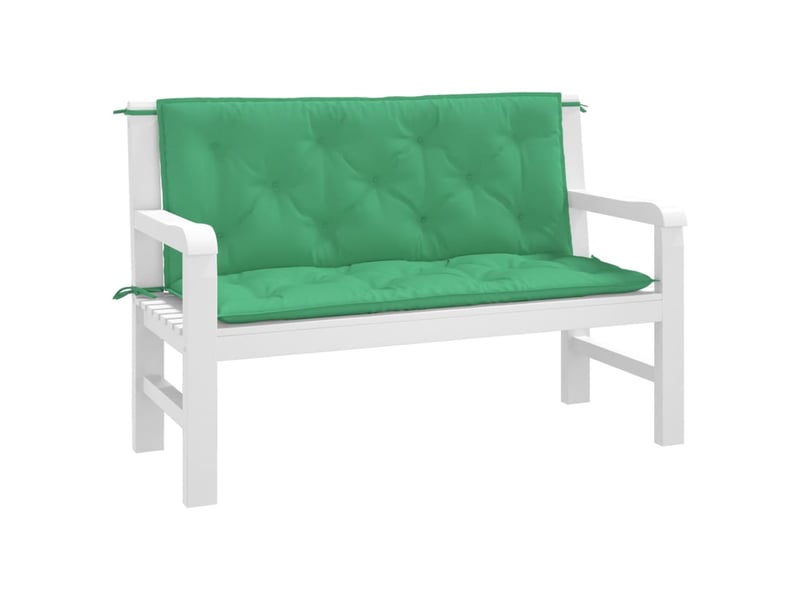  Lot de 2 coussins de banc jardin, coussins d'assise vert 120x50x7 cm tissu oxford cf58746  - Conforama C