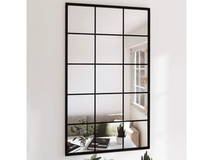 Miroir  à fixer coloris noir <strong></strong>  <strong></strong> - 100 cm x 60 cm